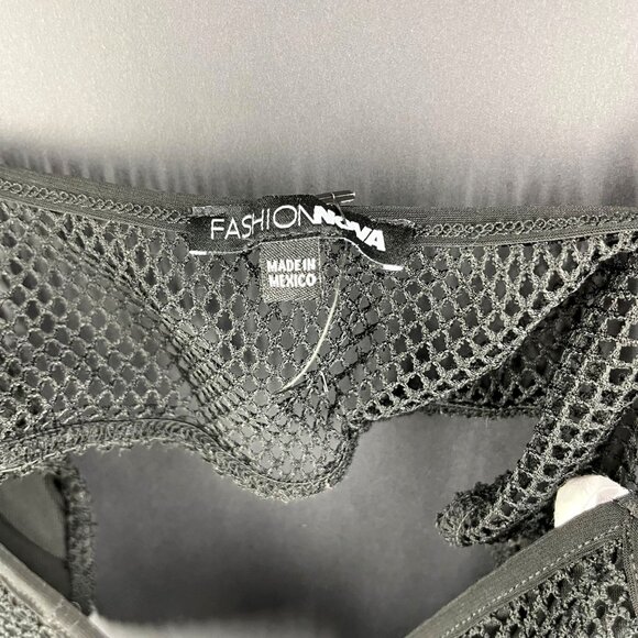 Fashion Nova Womens Black Fishnet Maxi Dress with Adjustable Straps Size S - Picture 2 of 4
